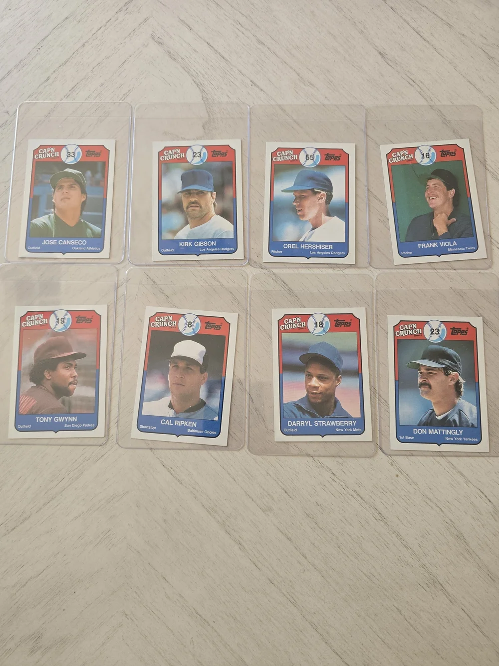 Topps 1989 Cap'N Crunch Full Set of 1-22 Baseball Cards